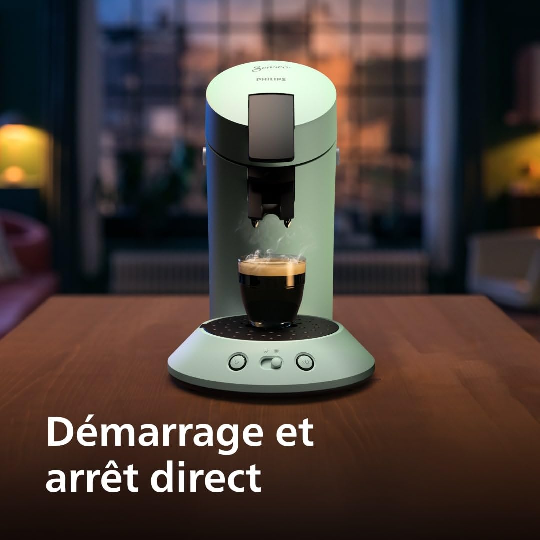 Machine à café à dosettes Senseo Original Plus - Vert Désert (CSA210/80)