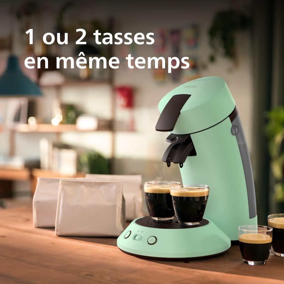 Machine à café à dosettes Senseo Original Plus - Vert Désert (CSA210/80)