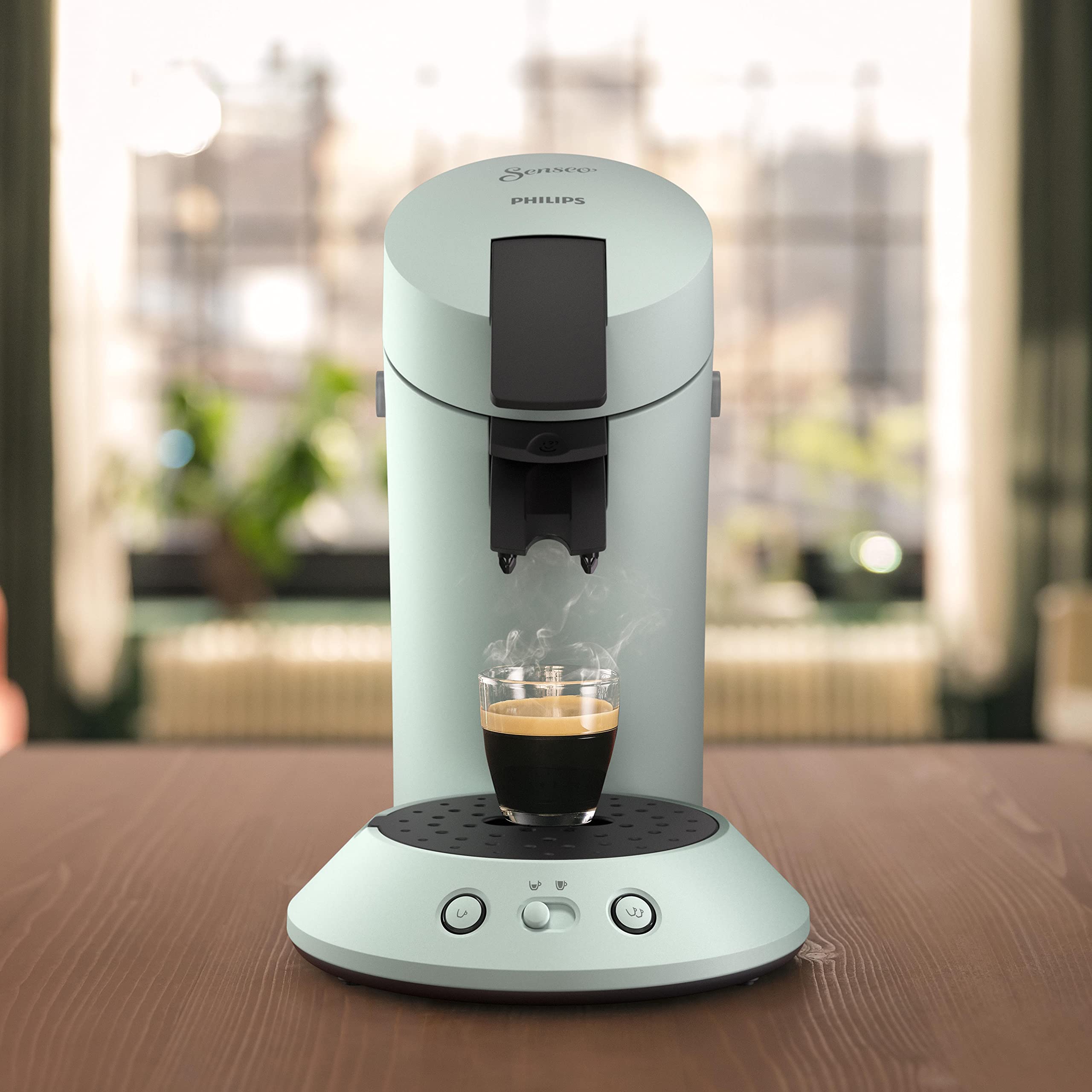 Machine à café à dosettes Senseo Original+ - Menthe Pâle (CSA210/21)
