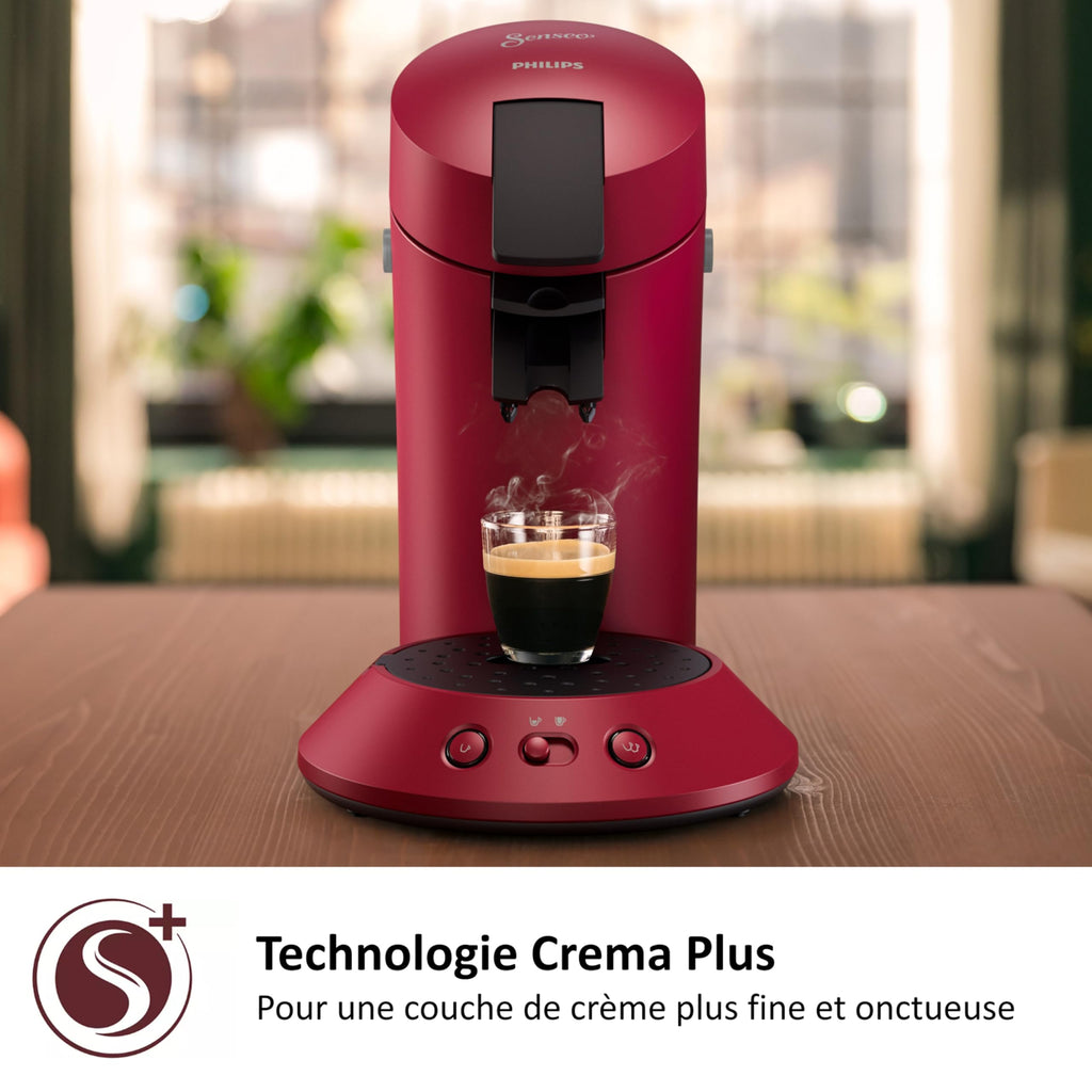 Machine à café à dosettes Senseo Original Plus - Rouge (CSA210/91)