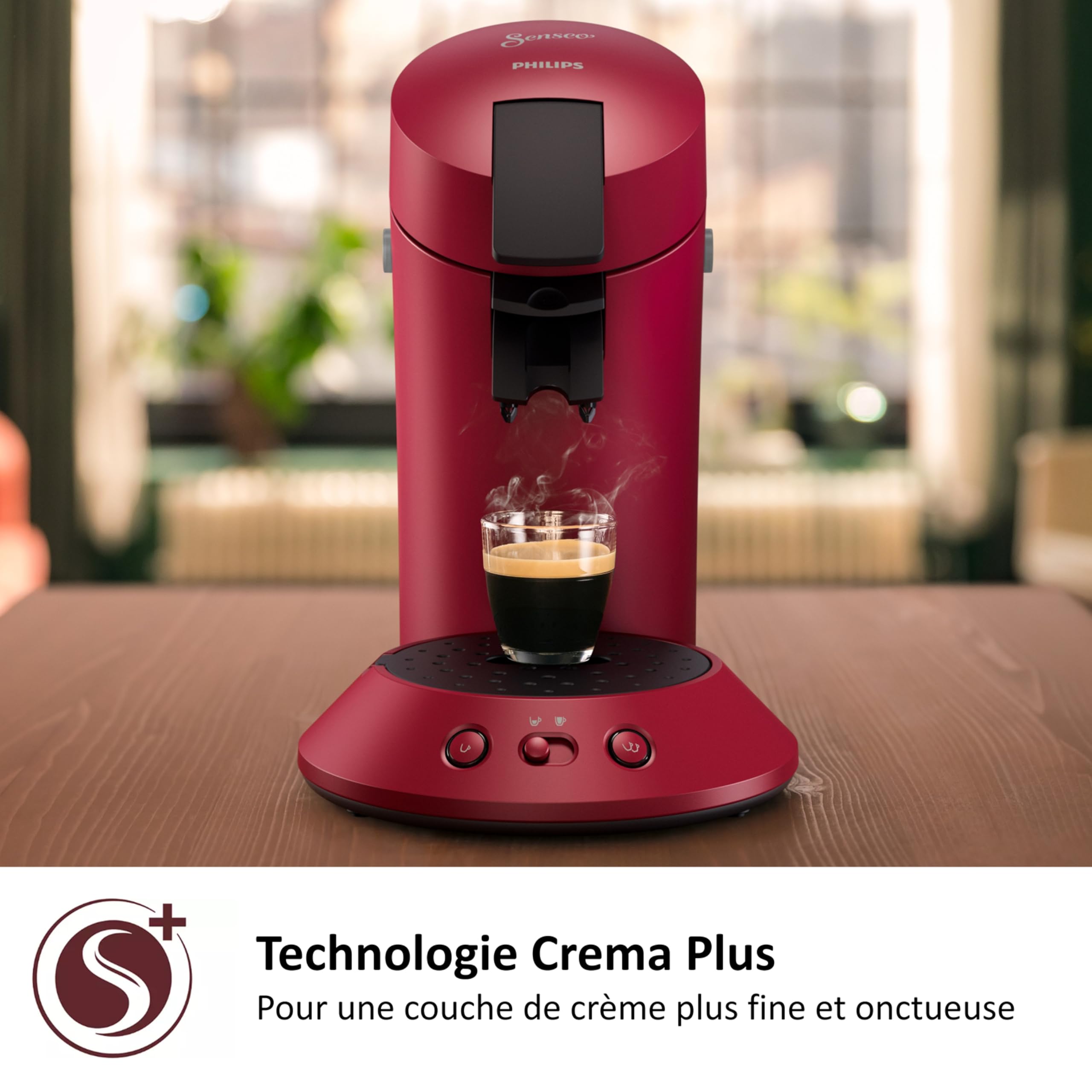 Machine à café à dosettes Senseo Original Plus - Rouge (CSA210/91)