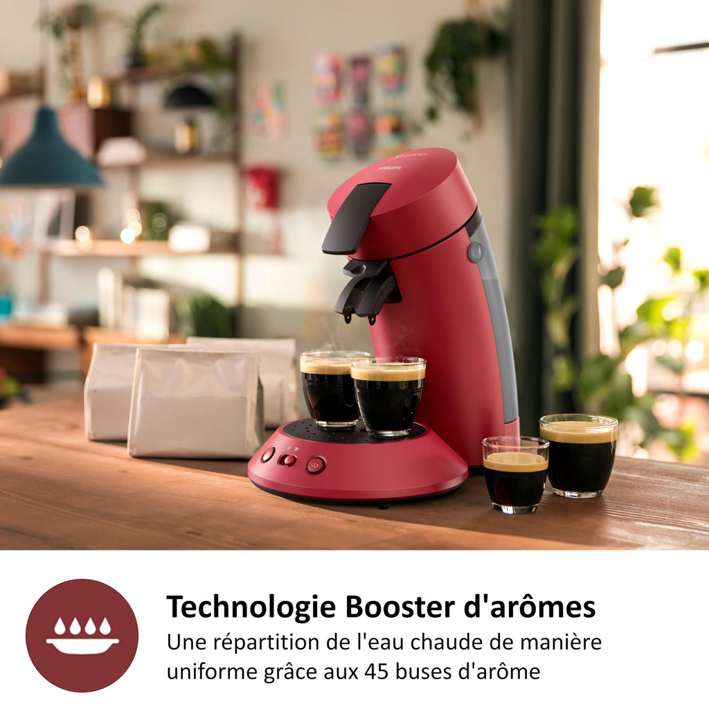 Machine à café à dosettes Senseo Original Plus - Rouge (CSA210/91)