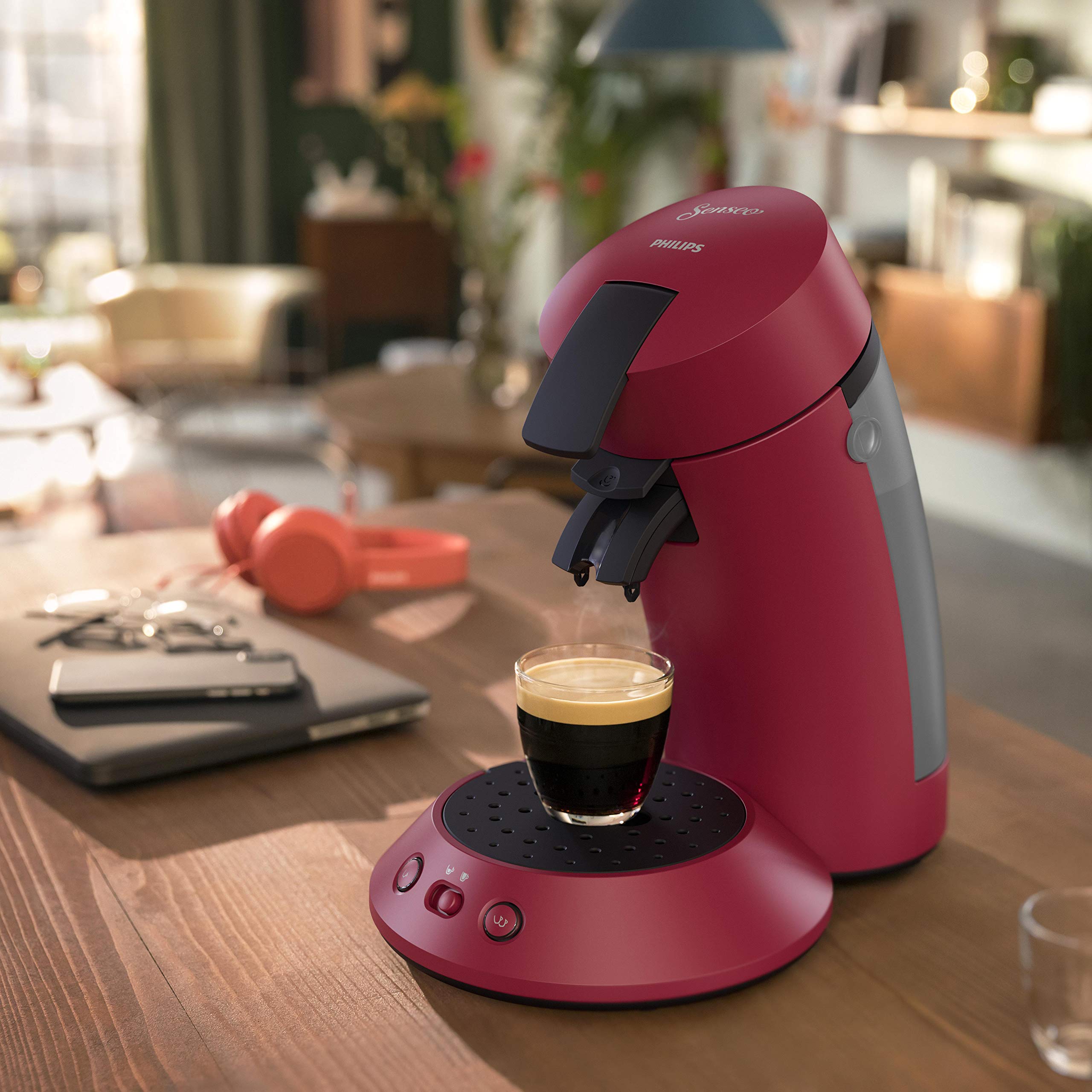 Machine à café à dosettes Senseo Original Plus - Rouge (CSA210/91)